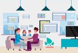 Motion design informatif sur la transmission virale (ECDC)